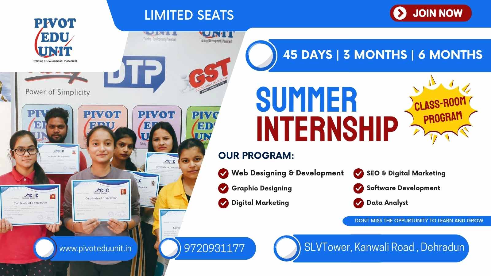 Summer Internship in Dehradun